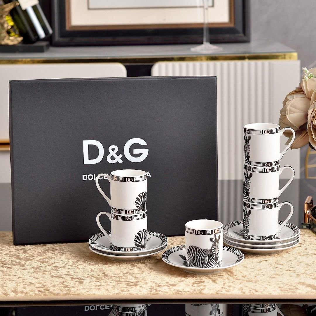 Dolce & Gabbana Zebra Turkish or Espresso set of six cups